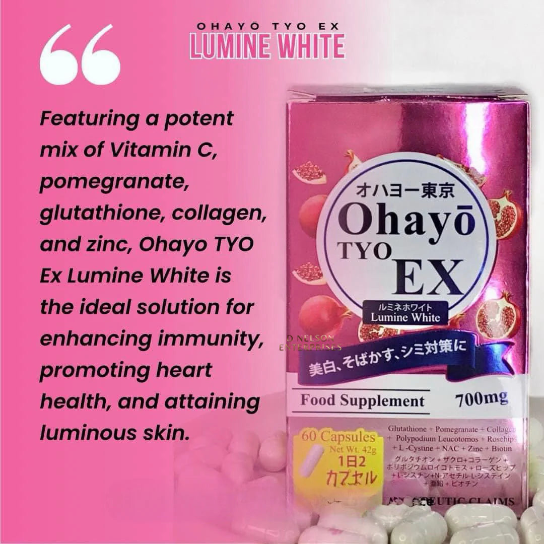 Ohayo TYO EX Lumine Glutathione 700mg – 60 Caps