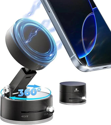 Mini Magnetic Phone Mount – Car/Mirror Use, 360° Rotation